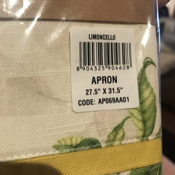 New In Package Maison d'Hermine “Limoncello” Apron 100% Cotton. Lemon Citrus - Picture 3 of 7